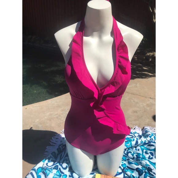 SPANX Other - C4 Spanx Hope Pink Ruffle One Piece Swimsuit S